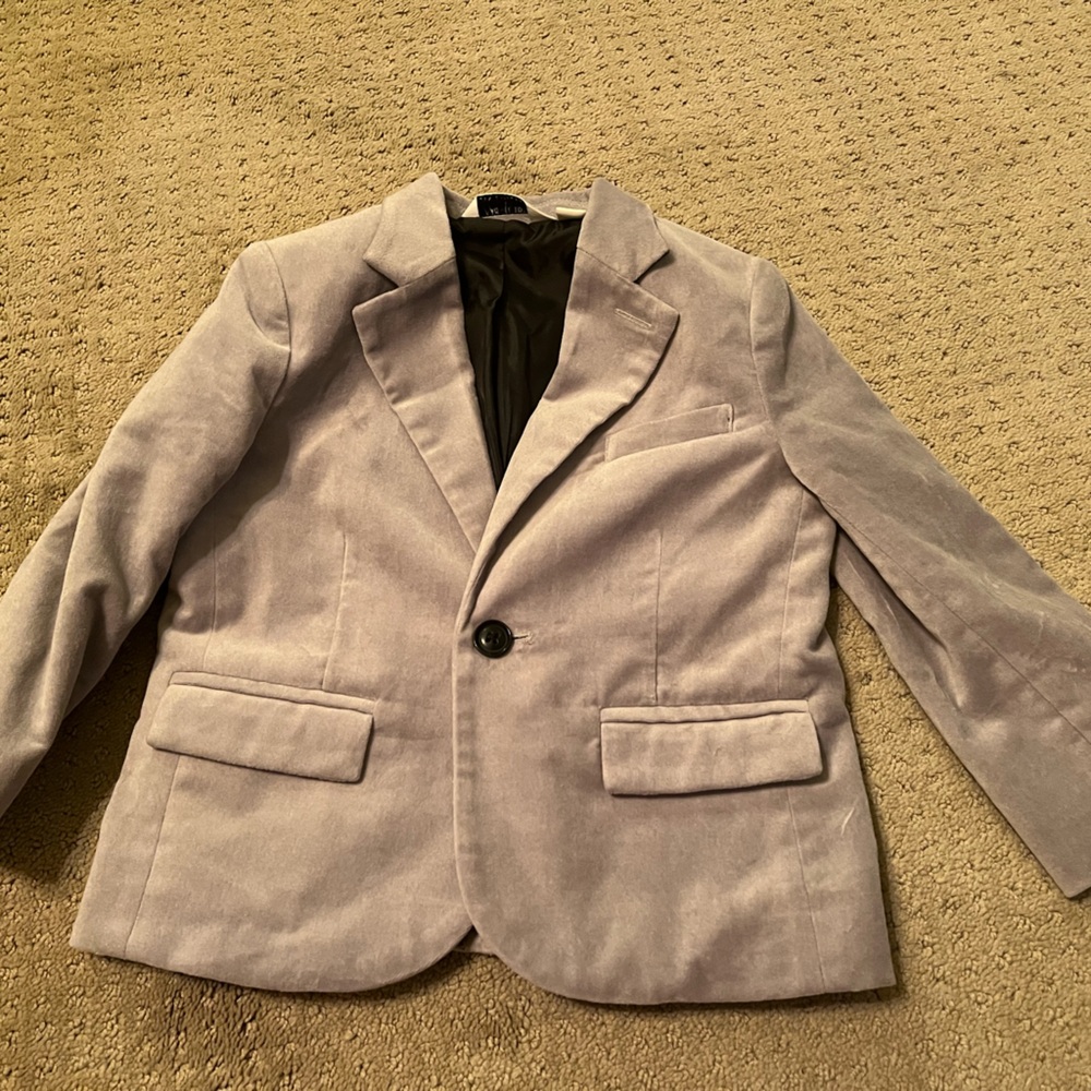 Rachel Zoe x Janie and Jack Grey Velvet Blazer (Size 2)